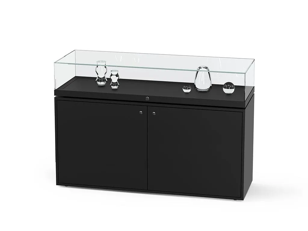 Tischvitrine Glas mit Unterschrank